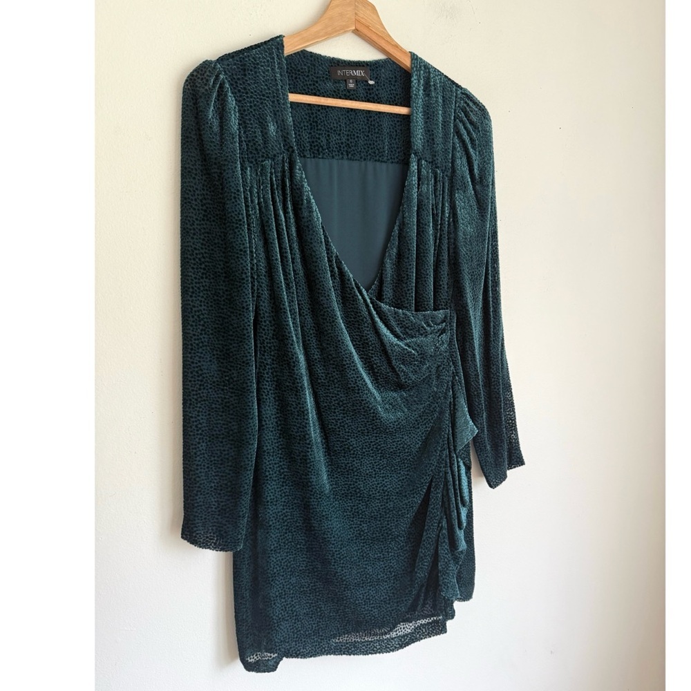 Intermix Brooke Burnout Dress in Green - Picture 6 of 9